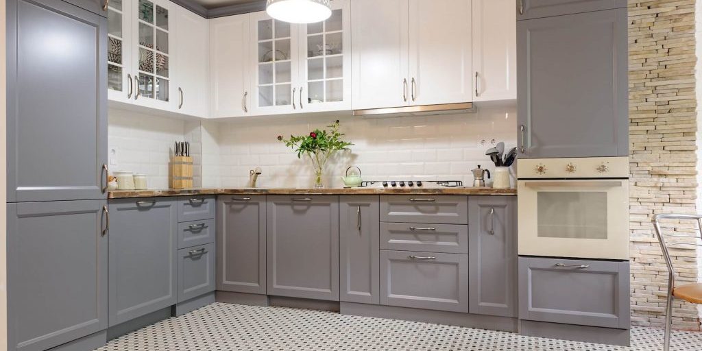 professionally painted cabinets in levittown home